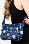 Floral Pattern Crossbody Sling Shoulder Summer Bag With Multiple Pockets