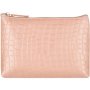 Clicks Moc Croc Cosmetic Bag Pink