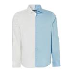 White & Blue Two-toned Formal Shirt