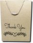 Crcs -stainless Steel Necklace On Card-feather & Thank You