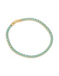 Goldair Gold Plated Cubic Zirconia Blue Tennis Bracelet