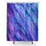 Bathroom Bath Curtain Machine Washable Modern Tie Dye Shower Curtain