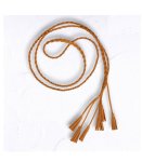 Braided Tassel Suede Belt - Toast Free