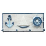Wood Hanger Anchor Boat Wheel 50X20CM