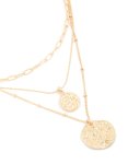 Goldair Gold Molten Circle Layered Necklace
