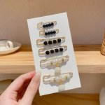 6-PIECE Set Of Elegant Artificial Pearl Brooches: Versatile Black And White Chic Safety Pin Accessories For Any Outfit