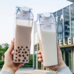 1L Acrylic Milk Carton Bottle