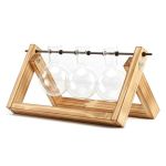 Wooden Plant Propagation Station W 3 Glass Bulb Vases