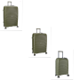 Cellini Grande 3 Piece Set Green + FREE Large & Medium Plastic Luggage Protector Cover
