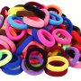 100 Pcs Hair Ties Terry Cloth Hair Ties For Women Multicolor Small Seamless Hair Bands Elastic Ponytail Holders