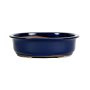 Japanese Ruri Glazed Oval Container - Large 300 L X 260 W X 80MM H