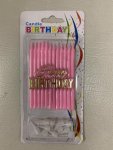 Happy Birthday Pink Candles