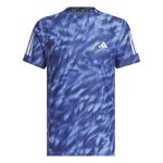 Adidas Men's Own The Run All Over Printed T-Shirt Blue Fusion dark Blue Medium