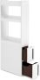 Narrow Niche Trolley With 3 Shelves 2 Drawers Wheels