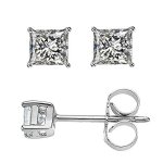 925 Sterling Silver 3MM By 3MM MINI Sterling Silver Cubic Zirconia Stud Earrings