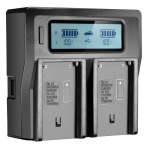 Bevik Lcd Dual Channel Charger For Sony BP-U30 BP-U60... Battery Series