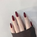 Solid Color Press On Nails - Pure Color Fake Nails - Glossy Medium Almond False Nails For Women Girls Multicolor Optional