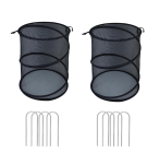 Black Plant Net Covers 2-PACK Vegetable & Flower Bird & Insect Barriers