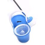 Zs - Rotating 360 Spin Mop And Plastic Bucket Set - Green