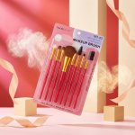 8PCS Candy Color Portable Travel Makeup Brush Set
