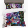 Space Leaves And Feathers Duvet Cover Set Queen