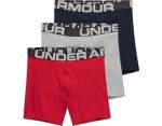 Under Armour Men's Charged Cotton 6-INCH Boxerjock - 3-PACK - Red