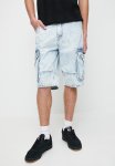 Style Republic Relaxed Fit Cargo Denim Shorts - Mid Blue