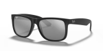 - Justin - Rubber Black grey Mirror Silver - Size 55