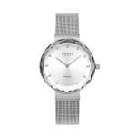 Facet Steel - Silver Dial Stainless Steel Ladies Watch V300LXCIMC