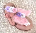 Pink Angel Wings And Headband Photoshoot Outfit