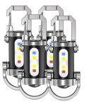 4-PACK Portable Rechargeable Bright Keychain Flashlight