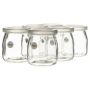 Yoghurt Jar With Plastic Lid - 6 Pack - 150ML - 72X65MM Diameter