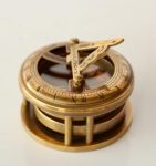 Brass Compass With Magnifying Glass & Sundial – 6.5CM