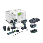 Festool Cordless Impact Wrench And Cordless Drill Set Tid 18 5 0 4 0-SET Tpc 18 4 577654
