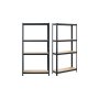 Fine Living - 4 Layer Shelf Matt Black - 2 Piece Set