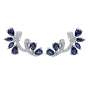 Blue Elegant Crystal Cubic Stone Stud Earrings