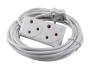 15M Extension Cord With A Two-way Multi-plug Extension Lead Black