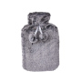 Fluffy Faux Fur Hot Water Bottle - Grey