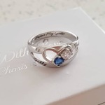 CRI103290 - 925 Sterling Silver Personalized Ring Names & Birthstones