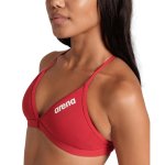 Arena Womens Team Swim Top Tie Back Solid Red White