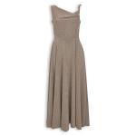 Mauve Jacquard Twisted Maxi Dress