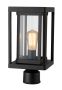 Bright Star Lighting Rectangular Aluminium Pole Lantern With Clear Glass