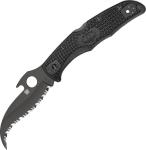 Spyderco C12SBBK2W Matriarch Black Blade with Wave