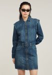 G-star Raw Biker Dress Ls Wmn - Blue