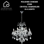 Polished Chrome 2TIER Crystal Chandelier - 8+4 Lights