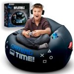 Inflatable Gaming Chair For Kids & Teens With Cup Holders And Side Pocket - This Air Gaming Bean Bag Chairs For Kids Is The
