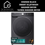 Hisense Black Smart 5S Jetwash Washer Dryer - 12 8KG Washer Dryer