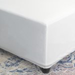 Cotton 200 Thread Count Fitted SHEET - White - Queen XL 152 X 202 X 30CM