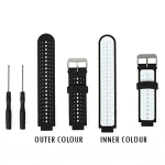 Kd Silicone Strap Garmin Forerunner 220 230 235 630 620 735 White & Black
