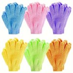 1PC 2PCS Scrubbing Bath Glove Five Finger Scrub Bath Towel Skin Exfoliation & Purification Cleanse Dead Or Dry Skin Exfoliating